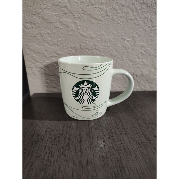 Starbucks Coffee Mug 12 Oz Mug Mermaid Siren Logo Light Mint Green 2020 Rare Cup - Picture 1 of 4